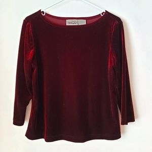 Burgundy Velvet Top